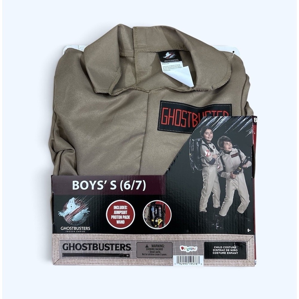 New Ghostbusters Classic Brown Suit Kid Child Halloween Costume S 6/7